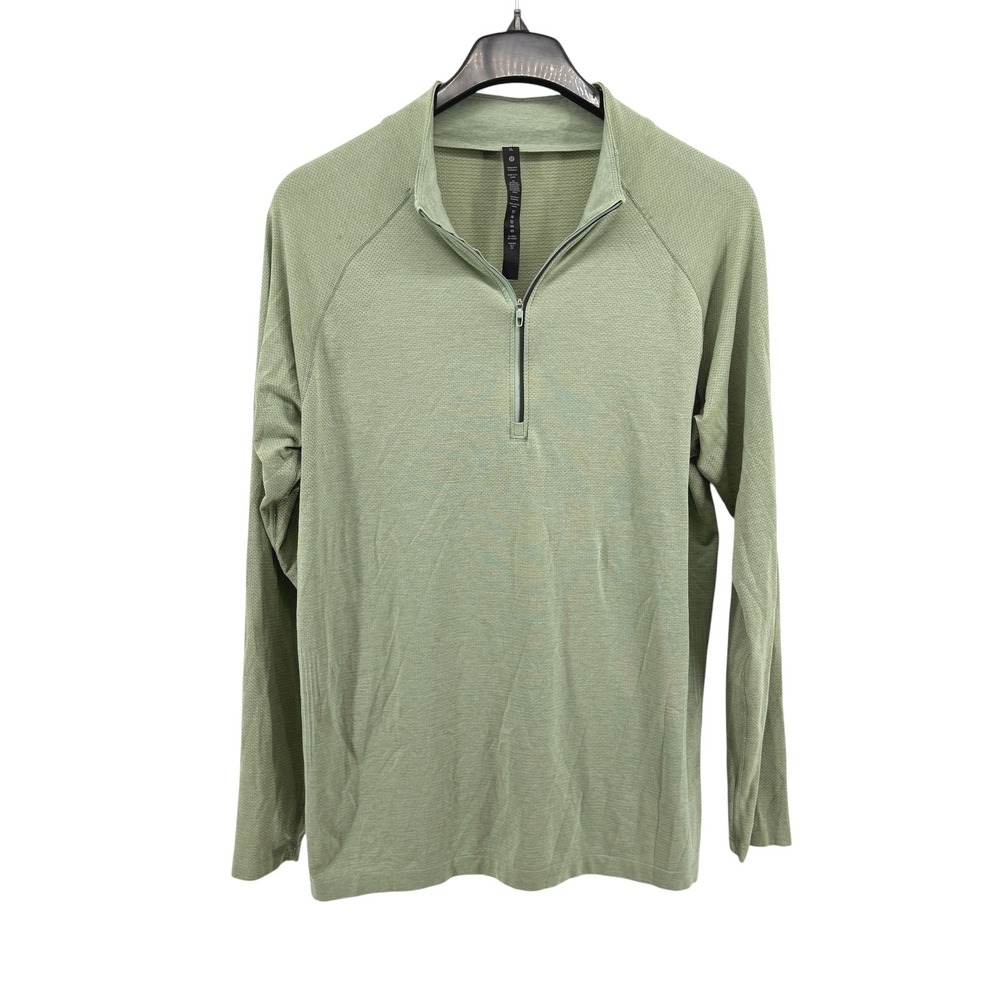 Lululemon Metal Vent Tech Pullover Men XL Pre-Owned Quarter Zip Green Activewear